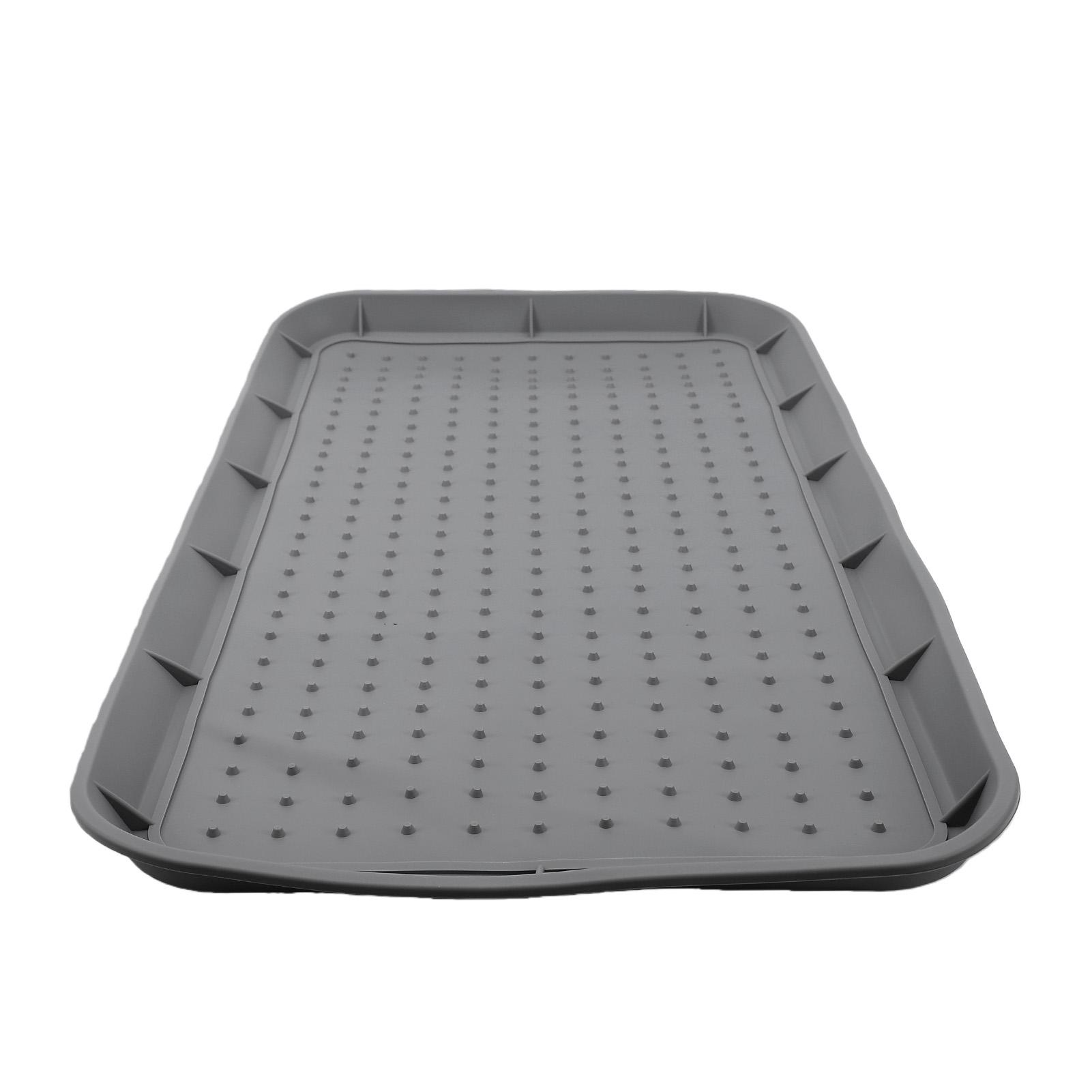 Tavă de pantofi din silicon cu margine Anti-alunecare Rezistentă Organizator covoraș pentru cizme pentru Ușa din față Hol Intrare Utilizare Interioară Exterioară culoare gri