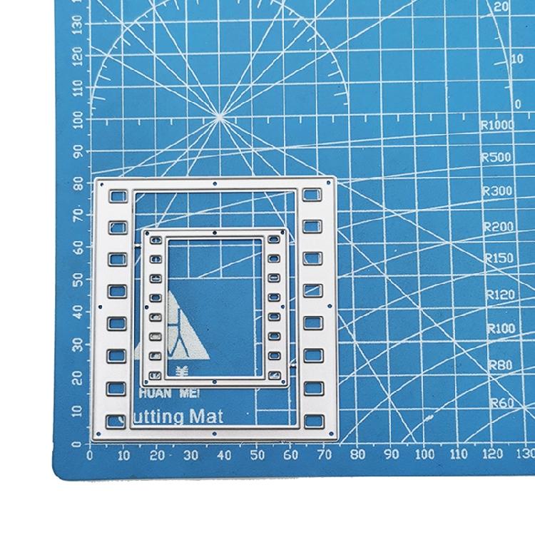 Rectangle Movie Frame Metal Die Cuts Delicate Embossing Script Dies Stencils
