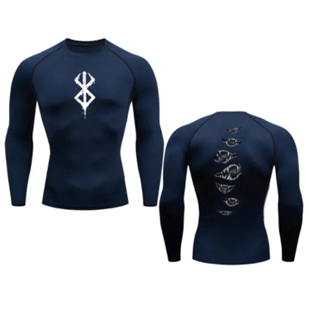 Gym Compression T-shirts Spring Summer Men's Sports Tops Bodybuilding Fitness Quick-drying Compression Tight T-shirt S-3XL