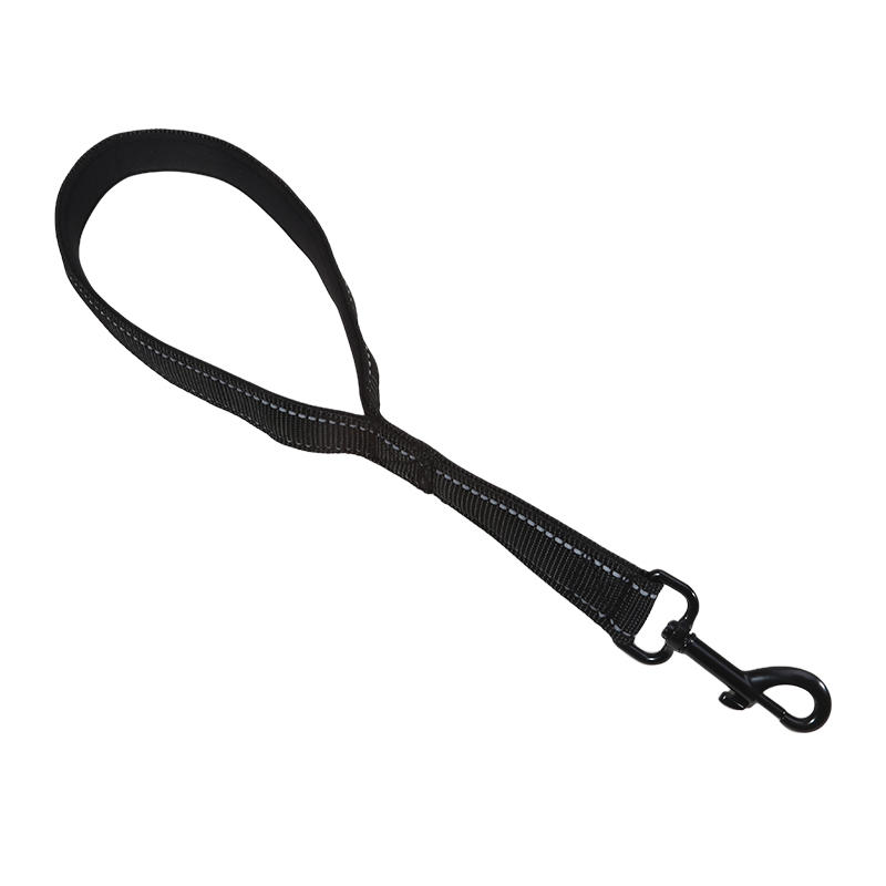 

Short Nylon Dog Lead for Training Heavy Duty Traffic Leashes Comfortable Safety Control Handle for Large & Medium Dogs чёрный