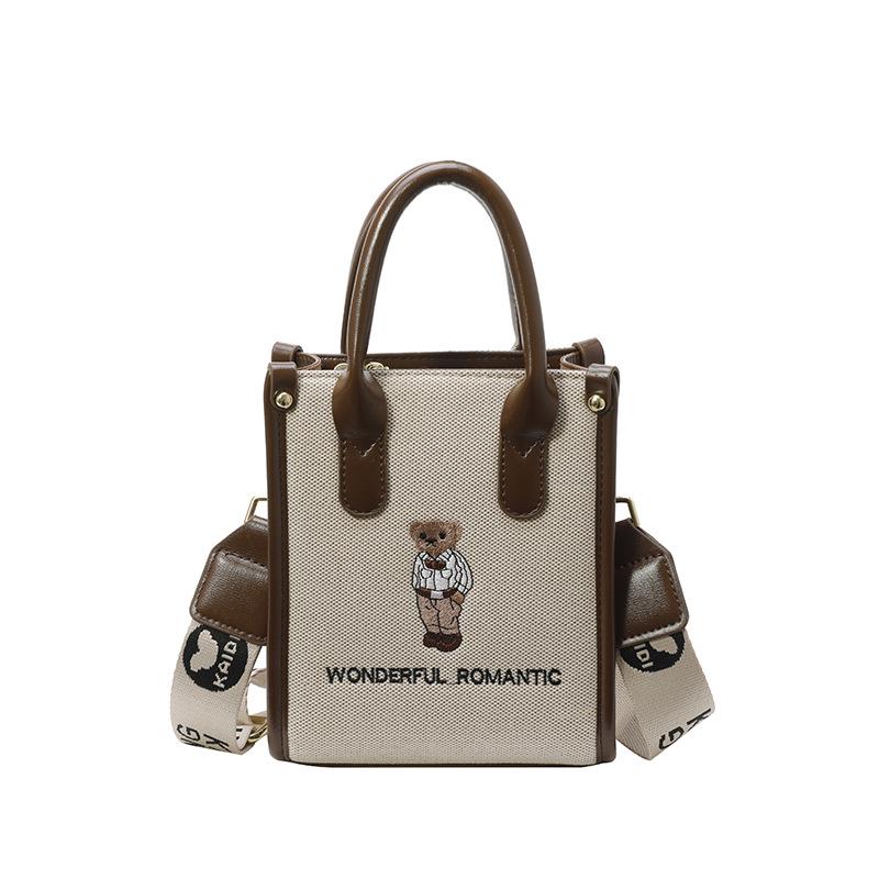 Katie Bear Damen Niedliche Handtasche im koreanischen Stil zum Umhängen - Kleine & Trendige Einzel-Schultertasche