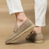 Fashion Spring New British Style Men's Comfortable Suede  Loafers Fashionable Soft Soled Men Breathable Business Casual Leather Shoes