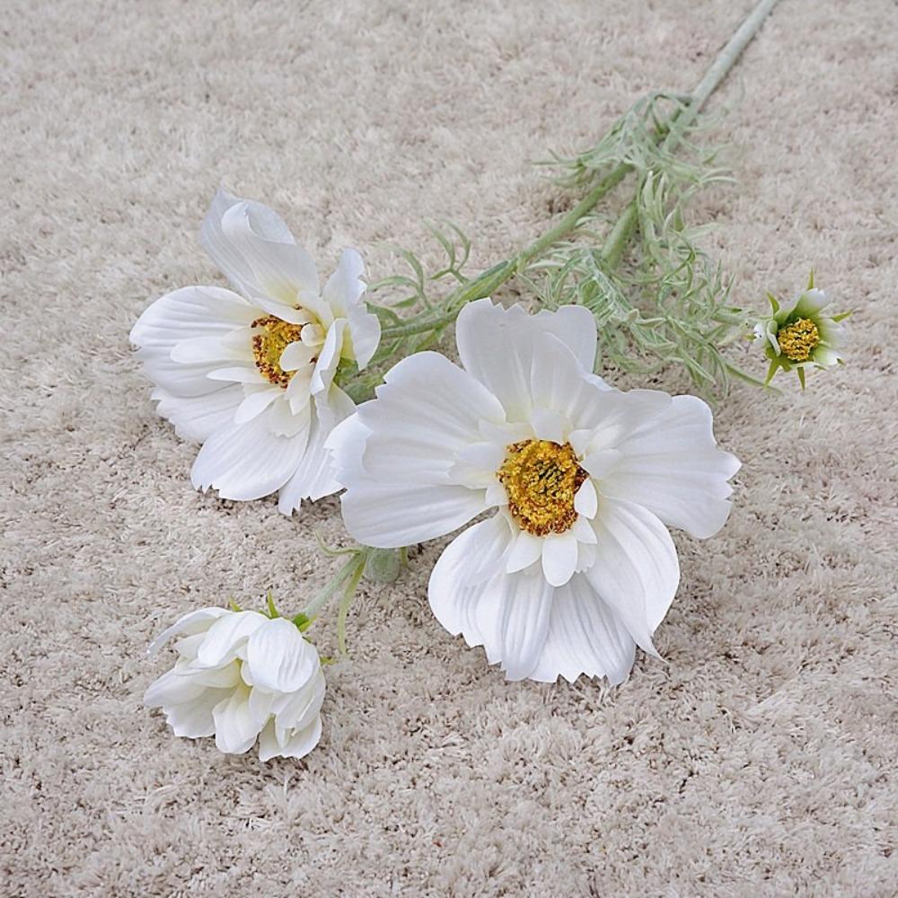 Plastic Artificial Cosmos Flower Branch Realistic Fake Flower Home Hotel Table Decor
