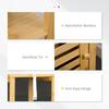 Bathroom Shelf, Cabinet Compartment with Louvered Door, Adjustable Shelves, Bamboo, approx. 33 x 30 x 120 cm