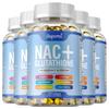 Capsule con Complesso NAC+ Glutatione, contenenti collagene, estratto di cardo mariano, antiossidante, adatte agli adulti.