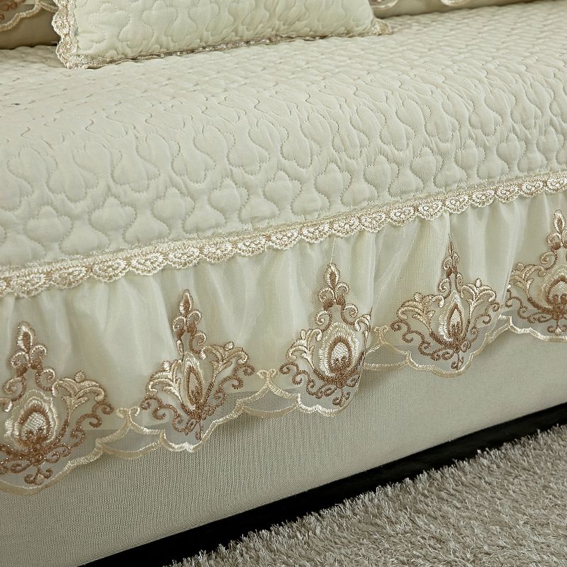 Sofakissen, All Seasons Universal European Lace Rutschfester Vier-Jahreszeiten-Sofabezug, Moderner Einfacher Stoff-Sofa-Schalkissen