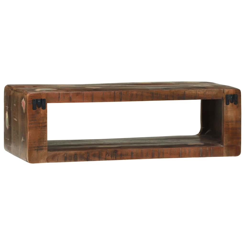 TV Stand Multicolored 80 X 30 X 25 Cm Solid Reclaimed Wood