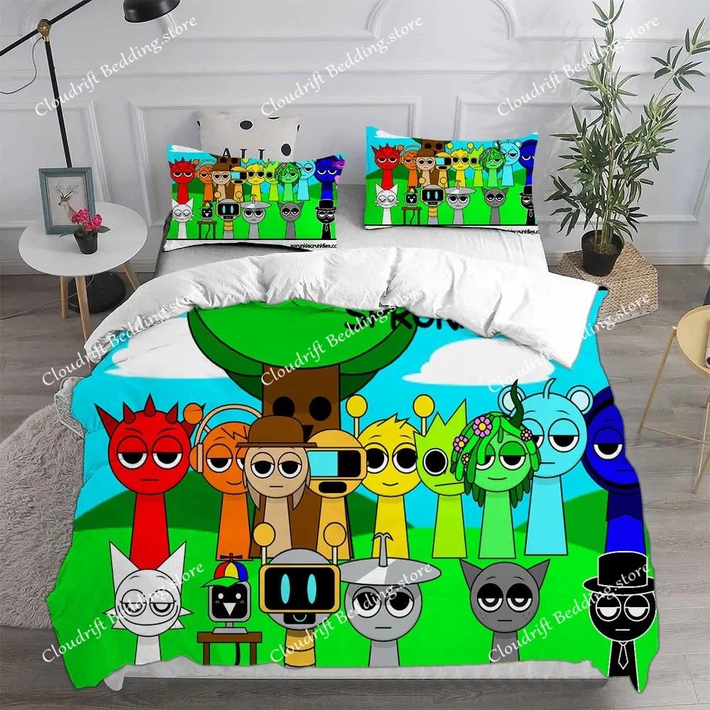 Nieuwe 3D Print Game S-Sprunki Beddengoed Sets Beddekking Dekbed Dekbedovertrek Kussensloop Kinderen Volwassenen Slaapkamer Decoratie