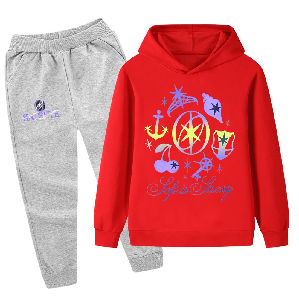 PB1314 Multi-color Kids Girls KATSEYE Print Long Sleeves Hoodie Pants Trousers Sets