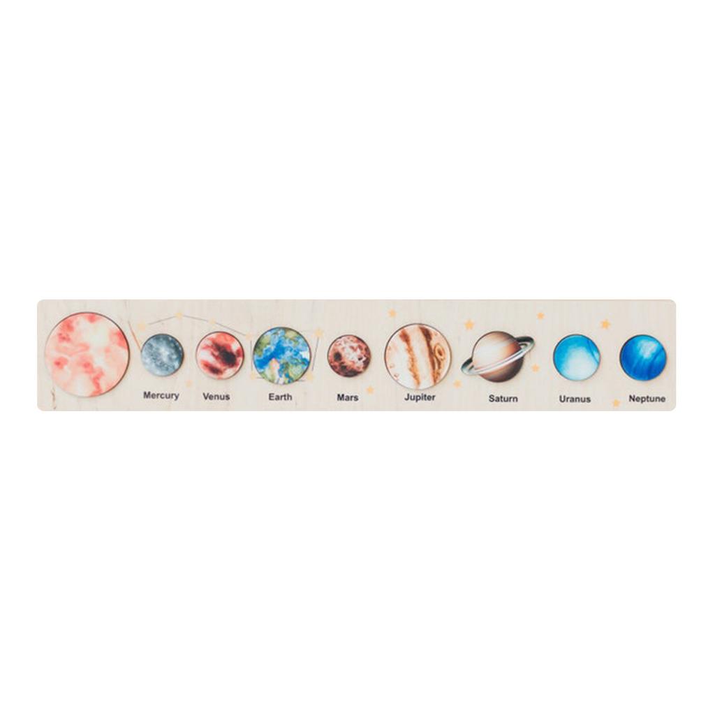 Solar System Puzzle Toy Wooden Planets Jigsaw Thinking Training Educational Toys Great Gifts For Children