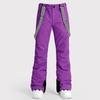 Women's Ski Pants Wind Proof and Waterproof Thermal Suspenders Outdoor Thickened Double Board Snowboard Pants
