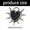 Elegant Heart Shaped Rhinestones Earrings And Necklace Pendant Set Alloy Jewelry Craft Findings Punk Accessories