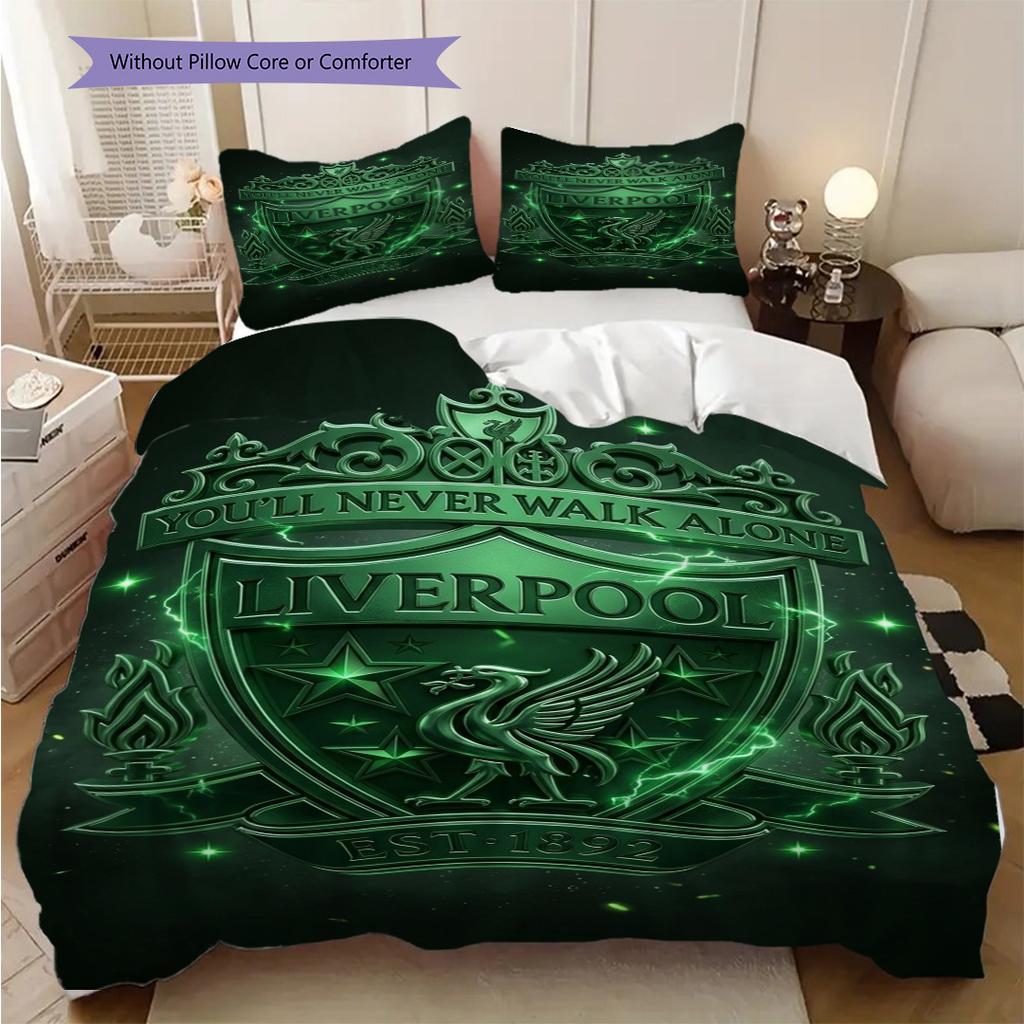 Unity Legacy Fußball Dreiteiliges Set (1 Bettbezug + 2 Kissenbezüge, ohne Füllung) 2DFlaches Bettwäscheset Weihnachts-Geburtstagsgeschenk Weich und bequem