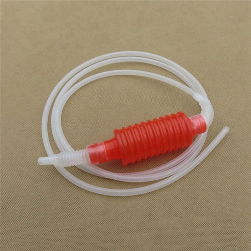 New!4Pcs 1.9Meter Red Syphon Tube Hand Fuel Pump Siphon Hose Gas Oil Water Fuel Transfer Siphon Pump