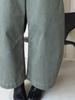 Xu Man Damen Frühling Koreanischer Arbeitskleidungsstil Halbelastischer Bund Laternen-Cropped-Hose
