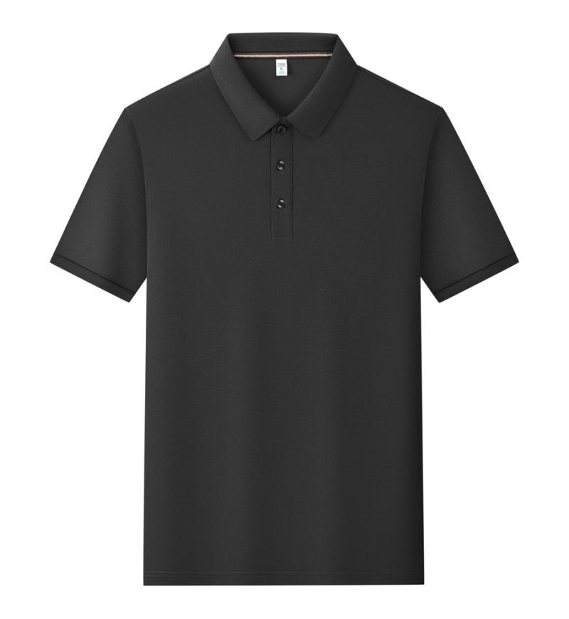 

Летняя мужская и женская футболка с коротким рукавом и лацканом, однотонная, YG-688 M чёрный