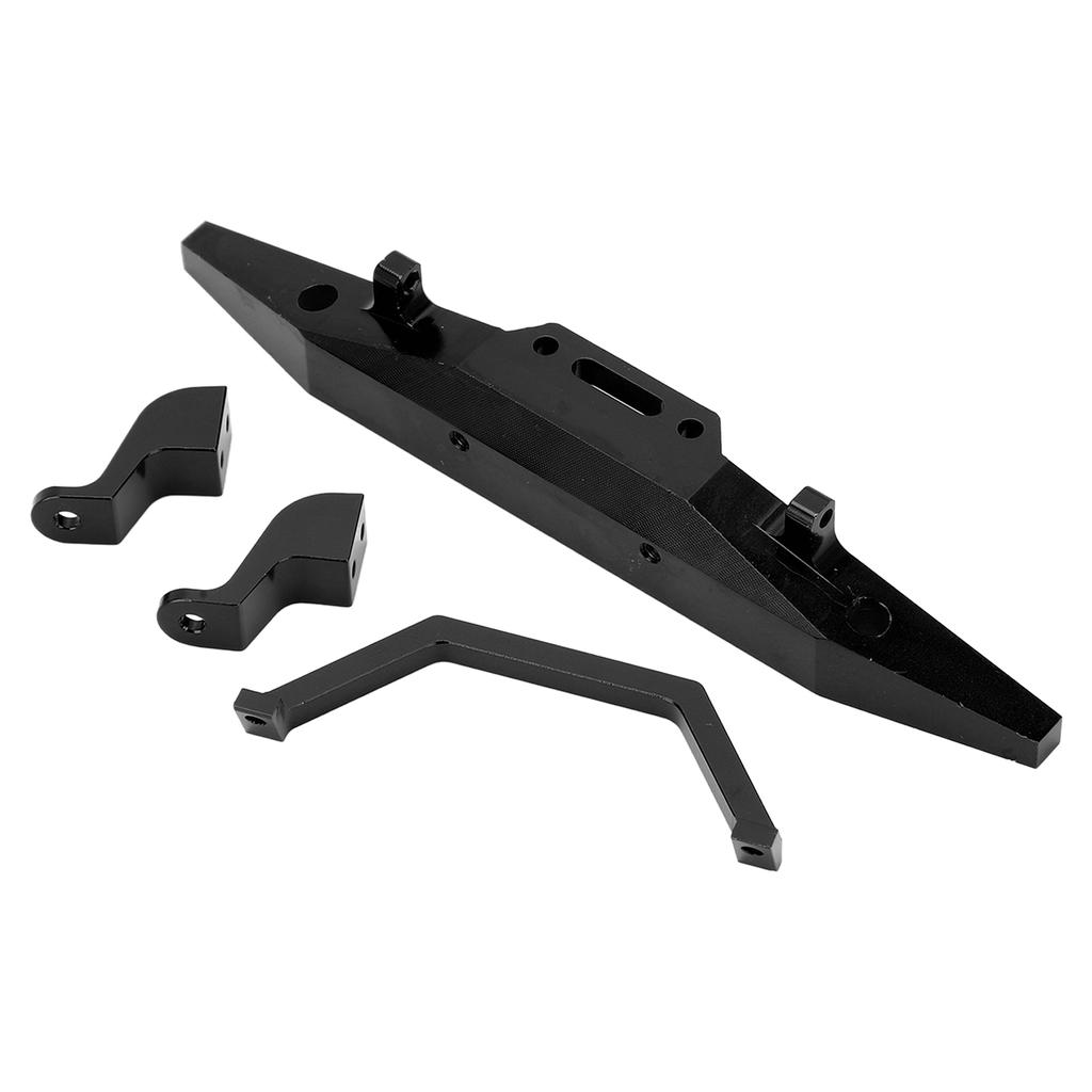 RC Car Front Bumper Metal Aluminium Car Defender with Trailer Buckle for MN D90 1 12 RC Car VehicleBlack