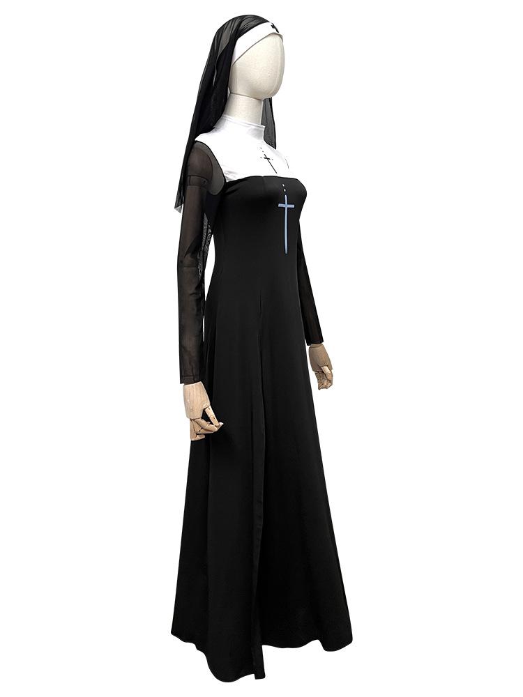 2025 Halloween Adult Sexy Nun Costume for Women, Carnival Cosplay Party Outfit for Role Playing