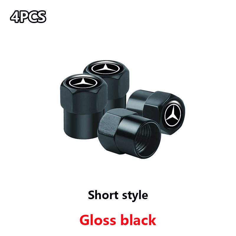 CRH1 4Pcs Styling Wheel Tire Valve Air Stem Cap Duust Covers For Mercedes Benz W210 W176 AMG CLS CLE CLA GLA GLB GLS Class A GLE W222