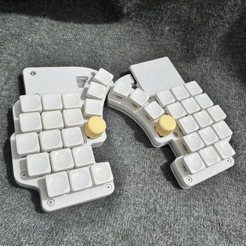 Custom Dilemma Max Split Keyboard Kit Wired RGB Hot Swap Welding FDM Knob Touchpad Mouse Simulate Support Vial MX Switch Gift