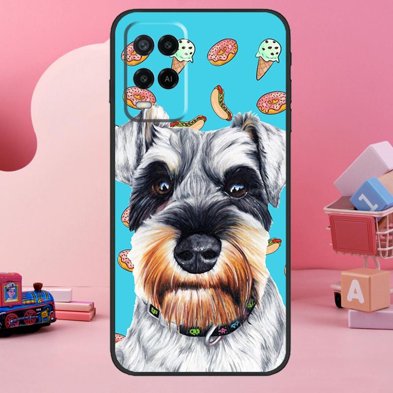 Miniature Schnauzer Dog Art Case For Oppo A98 A78 A18 A38 A58 A60 A80 A40 A77 A57 A17 A74 A54 A94 A96 A76 A16 A15 A5 Pro