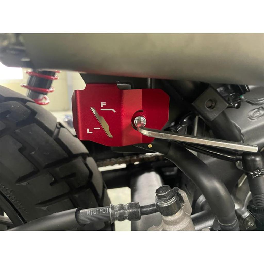 LEDISHUN Fluid Tank Protector for Honda Dax 125 and Monkey 125 (Red)