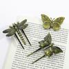Metal Metal Bookmark Butterfly Dragonfly Gift Box Reading Book Clip Rose/Sunflower/Loong/Bee Book Page Marker Book Lovers