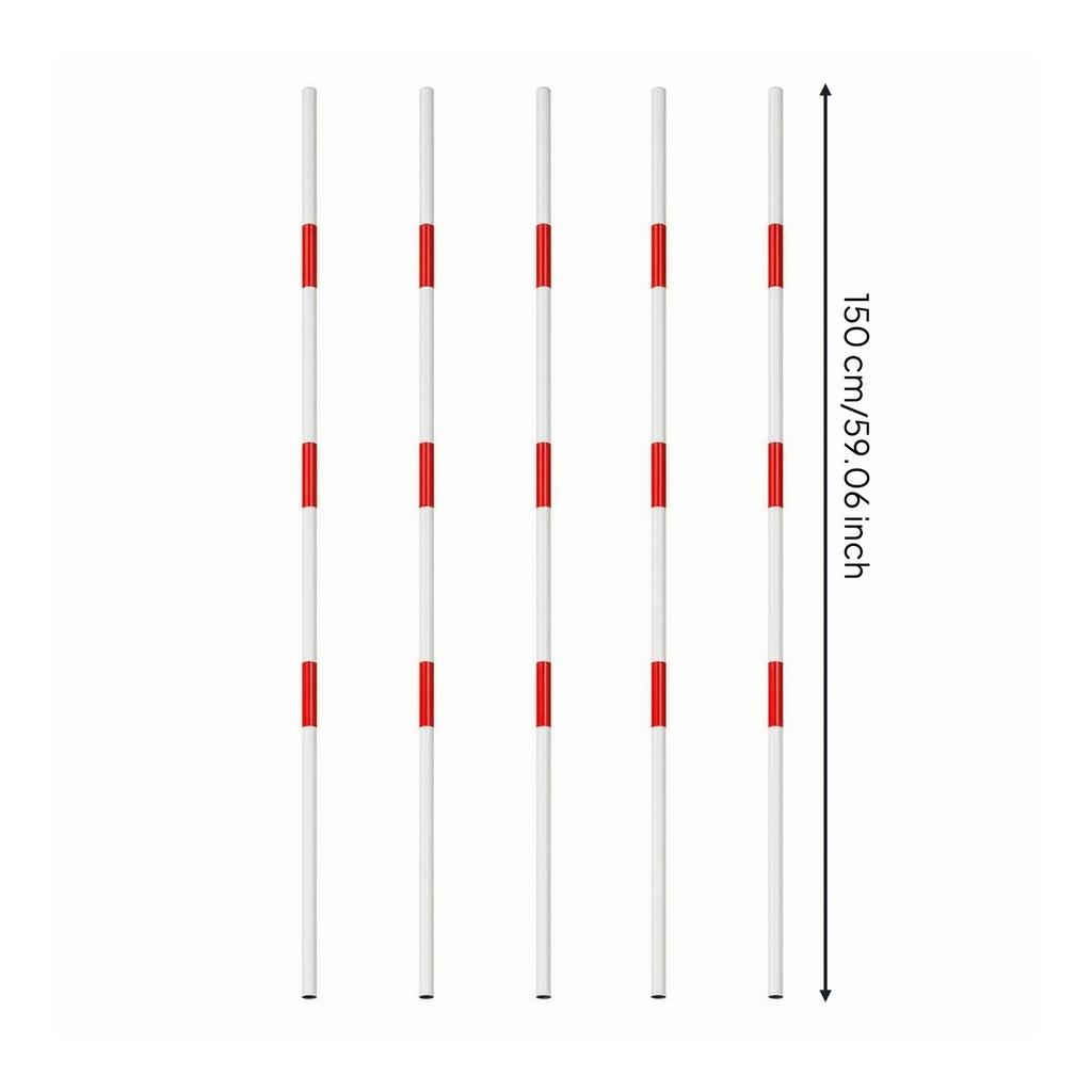 5 Pieces Lightweight Slalom Poles Soccer Training Poles, for Field Marking,