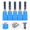 5Pcs 6mm Shank Tungsten Carbide 4 Flute End Mill CNC Milling Cutter HRC45 TIALN