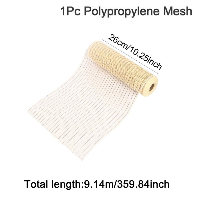 26cm 10Yards Christmas Decor Mesh Ribbon Glitter Mesh Roll for Christmas Tree Decorations Home Door Wreaths Garland Xmas Gifts