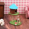 Niedliches Mini-Puppenhaus Katzenklettergerüst Katzenturm Modell Puppenhaus Wohnzimmer Möbel Dekoration Puppenhaus Mikro-Szene Dekor