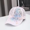 Duck Tongue Lace Baseball Cap Embroidered Flowers Breathable Baseball Cap  Sunscreen Protection