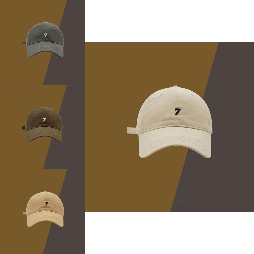 Streetwear Embroidered Seven Digit Cotton Baseball Cap With Wide Brim For Casual Summer Wear