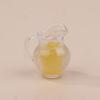 2Pcs Dollhouse Simulation Lemon Orange Juice Beverage Kettle Model Orange Juice Drinks Doll Accessories Decorative Props