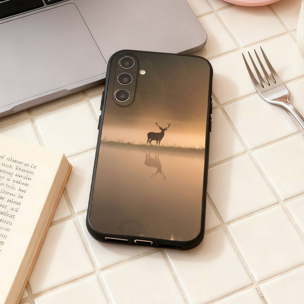 Deer Hunting phone Case For Samsung Galaxy A73,A72,A71,A70,A53,A52,A51,Others Soft Black Shell