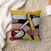 R-Roy L-Lichtenstein Art Stitch Lucky Dragon Pillow Cover Sofa Cushion Cover Home Room Decoration Children Gift