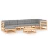 Exclusive House - 8-piece Garden Furniture Set with Cushions Solid Pine Wood