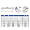 Vacuum Blind Plate Stainless Steel 304S/316L Vacuum Flange Blank Plate Plug Blind Cover Plate Plug CF16 CF25 CF35 CF50