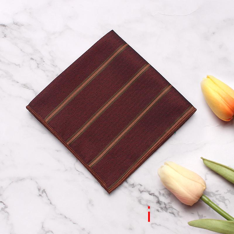 Men'S Dress Business Wedding Suit Pocket Towel Striped Flower Chest Towel Handkerchief Banquet Small Square Towel