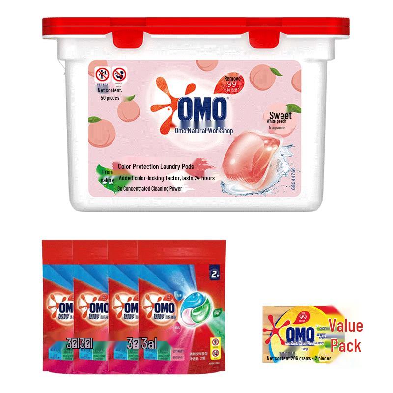 OMO Natural Workshop White Peach Laundry Bundle