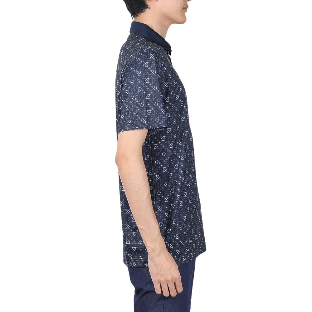 Golf Shirt GOLF Pure Monogram Deep Sky [PUMA] Polo/626275 Men's Navy/Slate