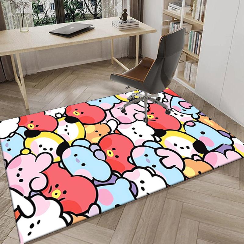 Colorful Cartoon kpop Carpet, Chair Rug,Rug for Office Bedroom living rooms, Doormat decor Fan Gift Christmas Gift