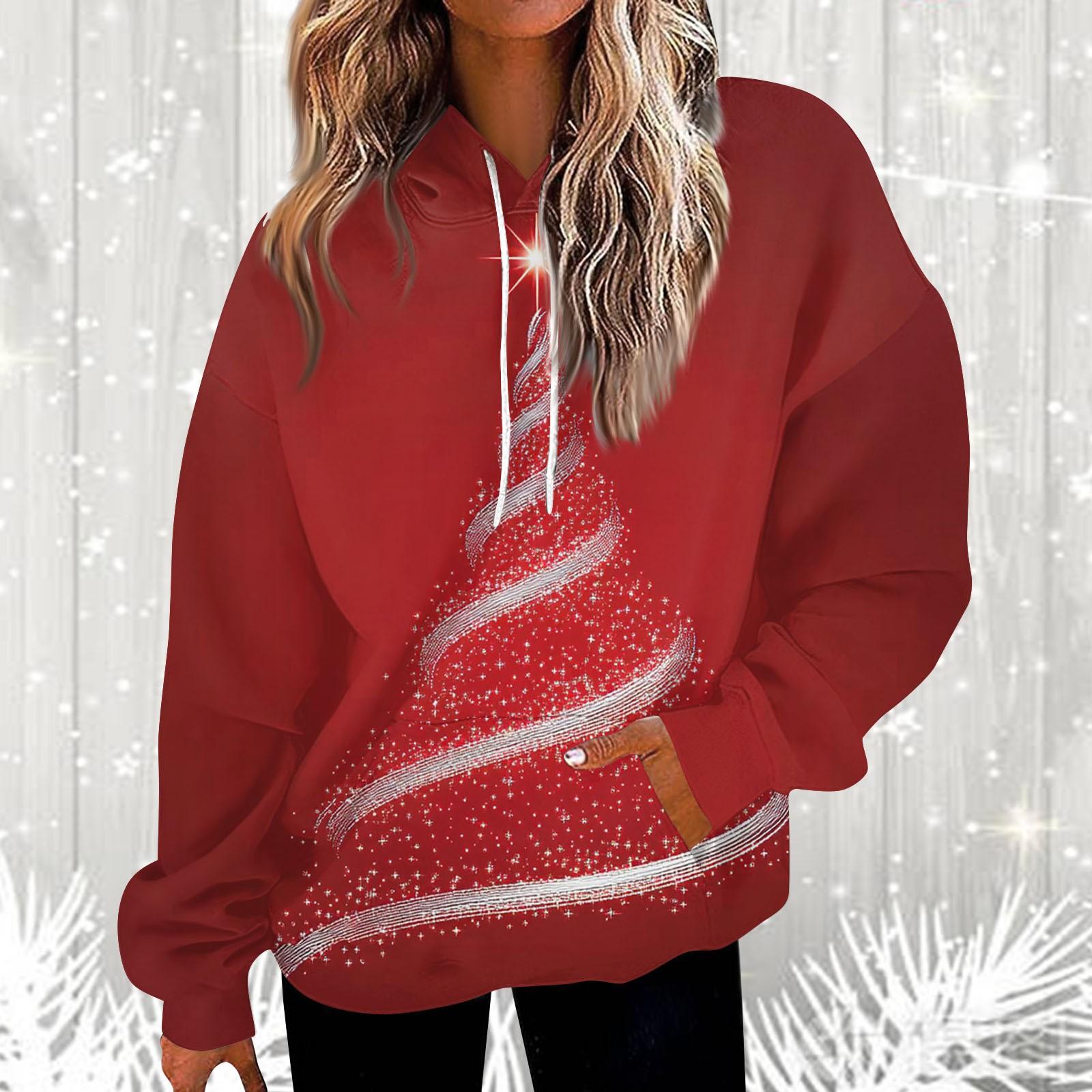 

Женская мода, повседневный универсальный повседневный топ с v-образным вырезом и длинными рукавами с принтом XL арбуз красный