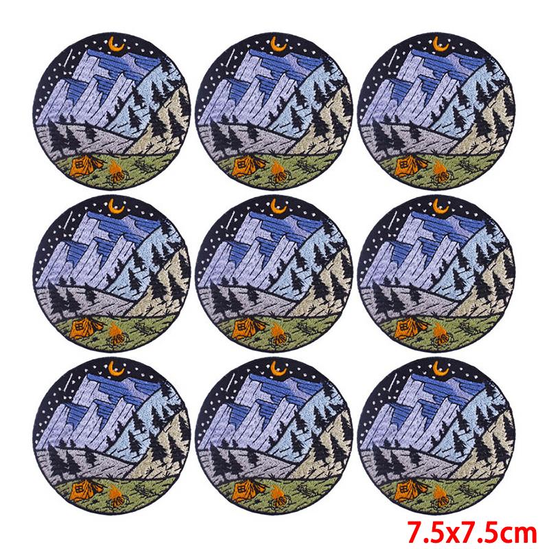 10 Pcs/lot Wholesale Embroidery Patch Iron On Patches For Clothing Patches On Clothes Jackets Decor Applique Sew Supplies