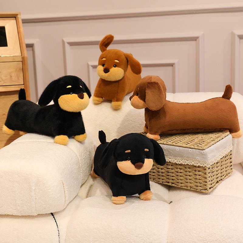 Cute Soft Dachshund Dog Doll Plush Toy Puppy Dog Doll Children Soothing Rag Doll Male Birthday Gift