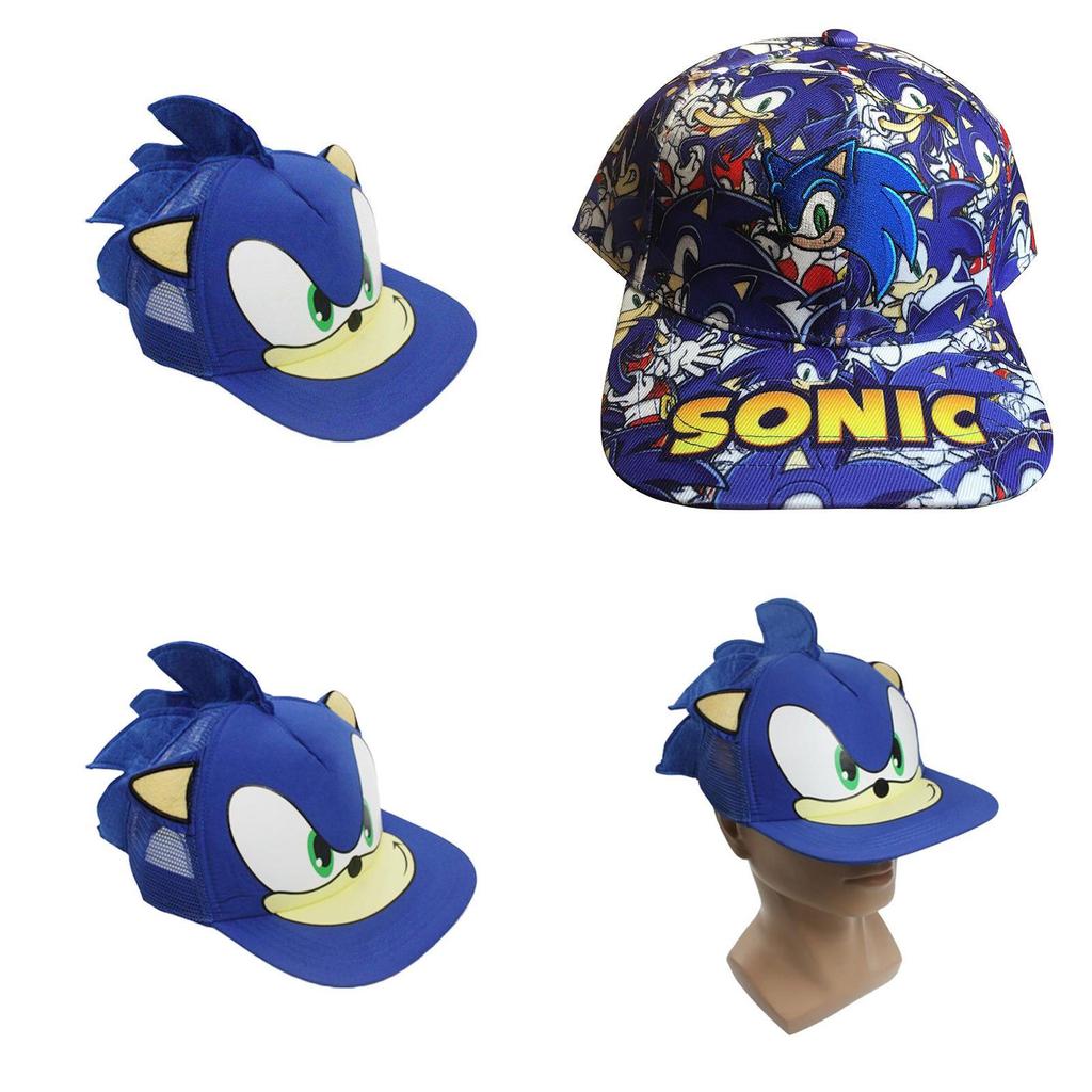 Cartoon Sonic The Hedgehog Sun Hat Soft Breathable Material For Kids Adults