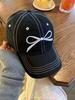 Bowknot Stylish Embroidered Baseball Cap For Women Adjustable Soft Top Spring Summer