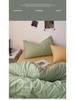 Japanese Solid Color Bed Set - Skin-Friendly, Breathable Sheets and Quilt Cover for Dormitories