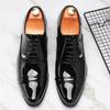 New British Fashion Men's Pointed Thick-soled Height Increasing Cuban  Shoes Male Wedding Prom Homecoming Oxford Footwear