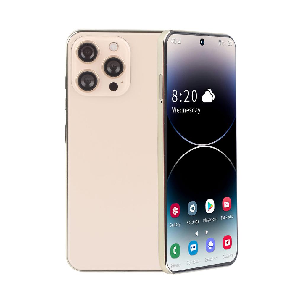 I14 ProMax 6.7 Inch Punch Hole Screen 4G Smartphone for Android 12 4GB RAM 128GB ROM 4000mah Unlocked Cellphone 100‑240V